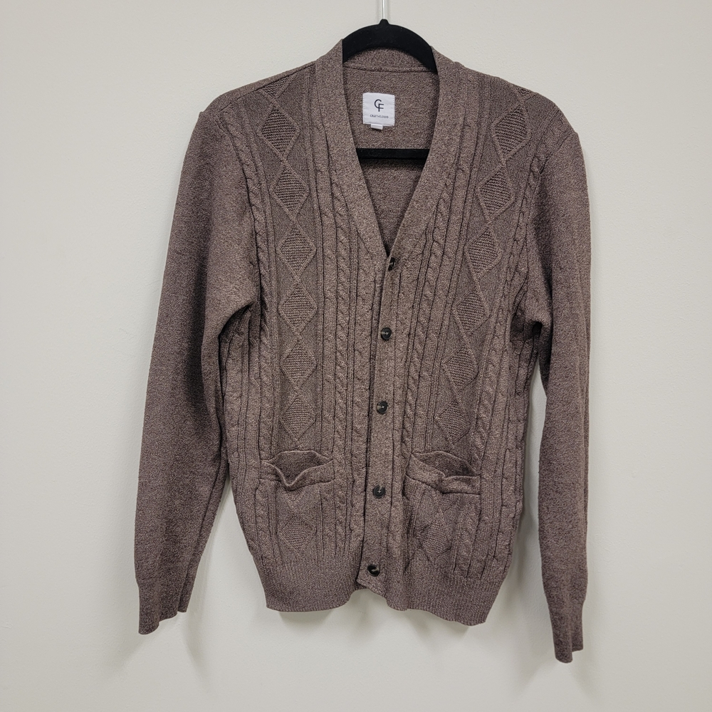 Craft+Flow Women's Brown Sweater Cardigan
